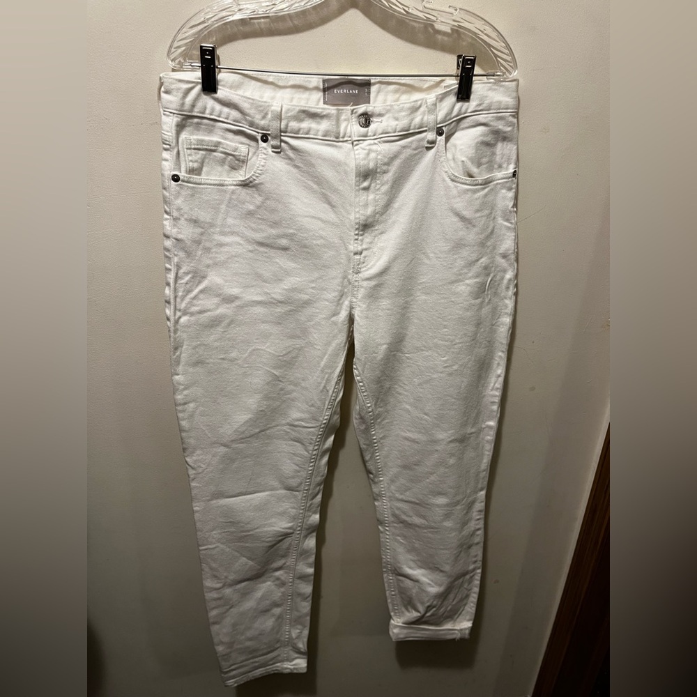 Everlane High Rise Skinny Jean in‎ White 33 tall nwot - Picture 2 of 5